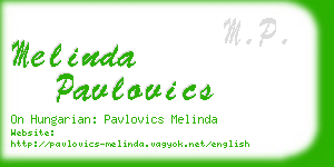 melinda pavlovics business card